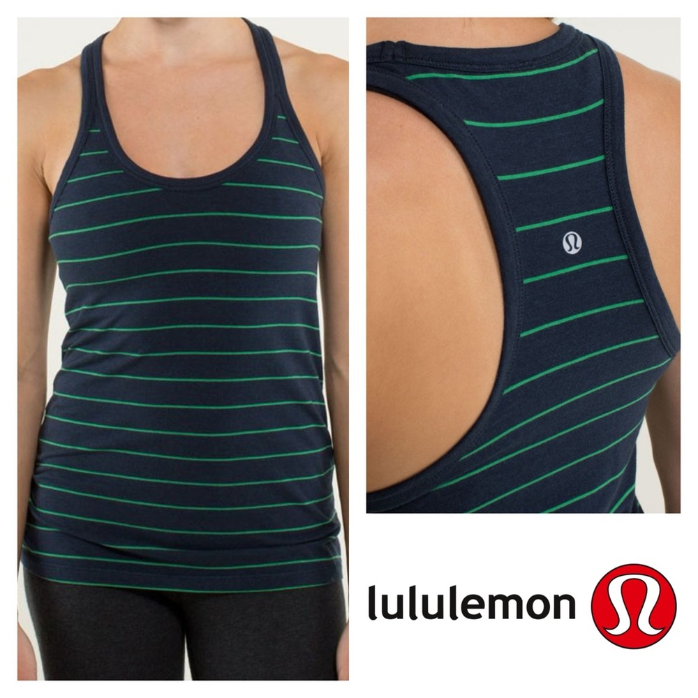 Lululemon Modern Racerback Tank Navy Green Medium Large